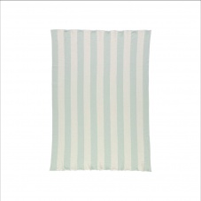 Mint & Ivory Striped Organic Cotton Blanket Meri Meri